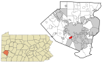 Allegheny County Pennsylvania incorporated and unincorporated areas Castle Shannon highlighted